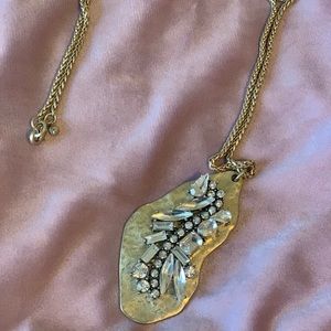 Crystal and Metal statement pendant